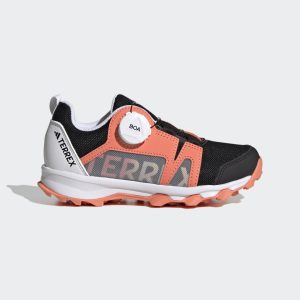 adidas TERREX Agravic BOA Trailrunning-Schuh Core Black / Crystal White / Impact Orange (HQ3500)