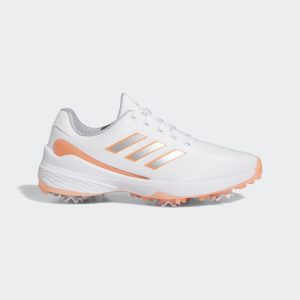 adidas ZG23 Lightstrike Golfschuh Cloud White / Silver Metallic / Coral Fusion (GZ2176)