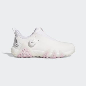 adidas Codechaos 22 BOA Spikeless Golfschuh Cloud White / Silver Metallic / Clear Pink (GX3944)