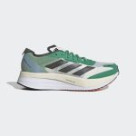 adidas Adizero Boston 11 Laufschuh White Tint / Core Black / Court Green (HQ3694)