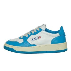 Autry  Medalist Low White / Cobalt (AULWWB26)