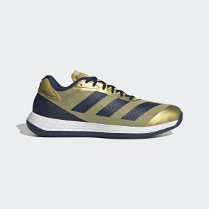 adidas Adizero Fastcourt Schuh Gold Metallic / Team Navy Blue 2 / Cloud White (HP4309)