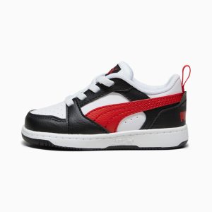 Puma Rebound V6 Lo Kleinkinder Weiß/Schwarz/Rot (393835-04)