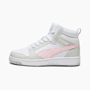 Puma Rebound V6 Mid Teenager Weiß/Rosa/Grau (393831-04)