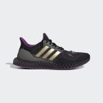 adidas Ultra 4D Laufschuh Core Black / Gold Metallic / Tribe Purple (HQ0949)