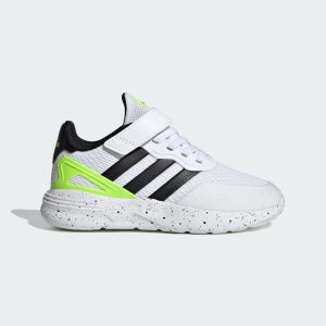 adidas Nebzed Elastic Lace Top Strap Schuh Cloud White / Core Black / Lucid Lemon (IG0630)