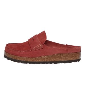 Birkenstock Naples Suede Leather Corduroy Sienna Red (1025492)