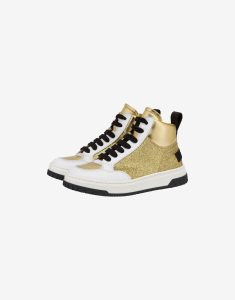 Moschino Hohe Sneakers Mit Glitter Logo Embroidery (MNT76006MK440)