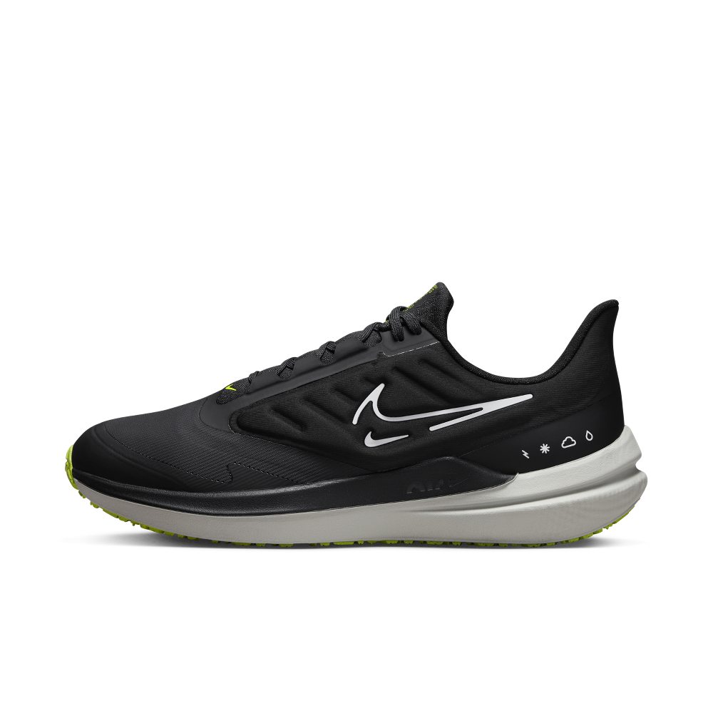 Nike Air Winflo 9 Shield wetterfester Straßenlaufschuh für Schwarz (DM1106-001)