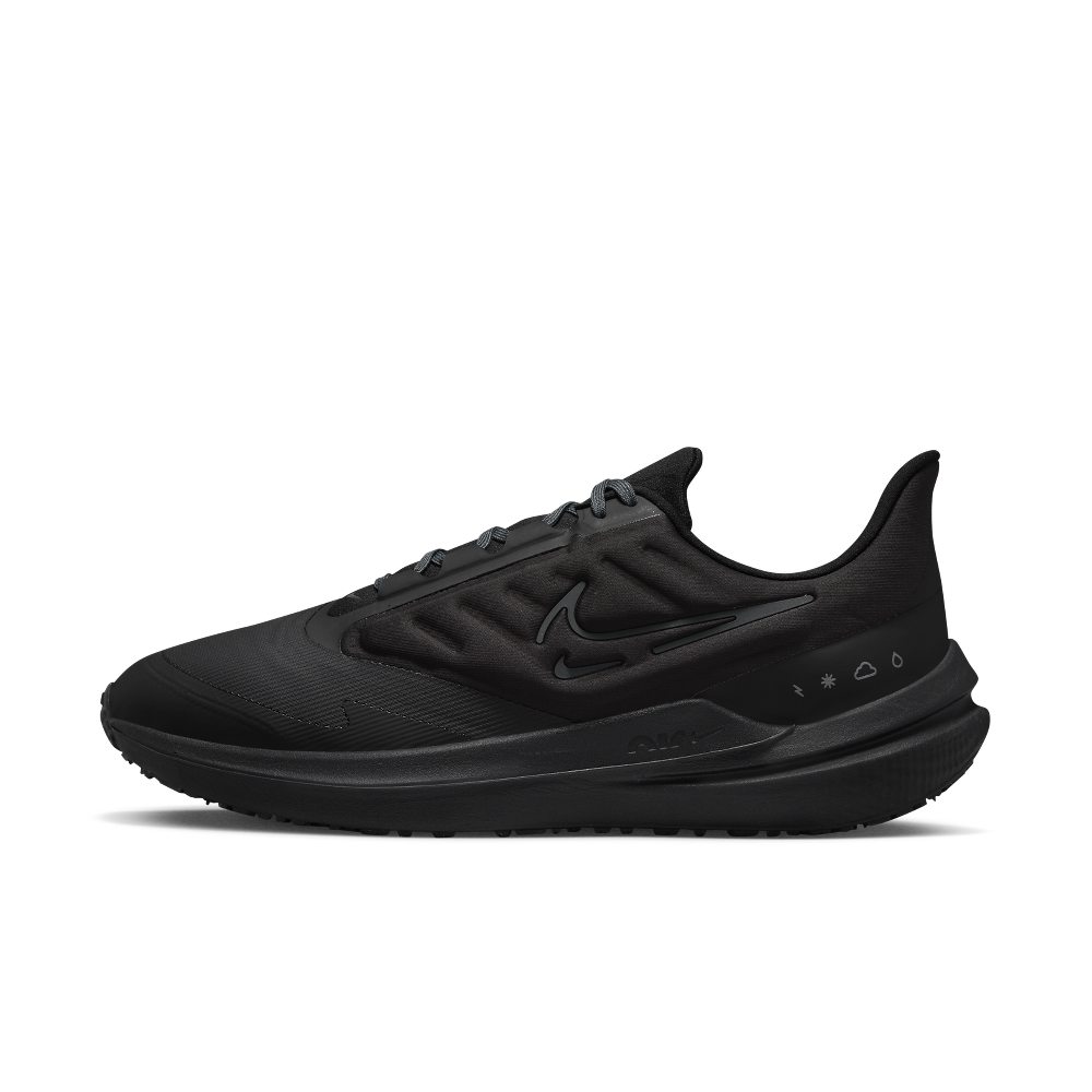 Nike Air Winflo 9 Shield wetterfester Straßenlaufschuh für Schwarz (DM1106-007)