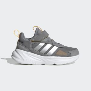 adidas Ozelle Running Lifestyle Elastic Lace with Top Strap Schuh Grey Three / Silver Metallic / Solar Gold (H03804)