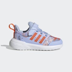 adidas x Disney FortaRun 2.0 Vaiana Cloudfoam Sport Running Elastic Lace Top Strap Schuh Blue Dawn / Semi Impact Orange / Clear Pink (HP8998)