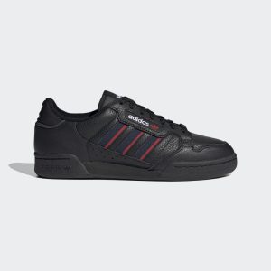 adidas Continental 80 Stripes Schuh Core Black / Collegiate Navy / Vivid Red (FX5091)