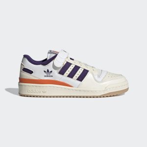 adidas Forum 84 Low Schuh Cream White / Dark Purple / Orange (GX9049)