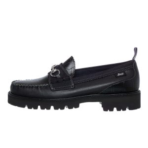 G.H. Bass & Co. Weejun Superlug Lincoln ND Navy Leather / Black (BA91533-0A0)