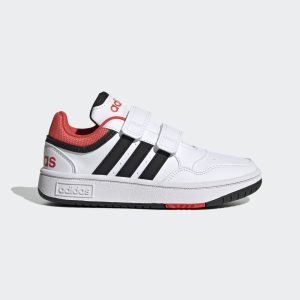 adidas Hoops Schuh Cloud White / Core Black / Bright Red (H03863)