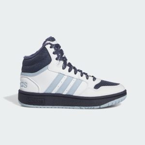 adidas Hoops Mid 3.0 Kids Schuh Cloud White / Shadow Navy / Wonder Blue (IF7737)