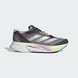adidas Adizero Boston 12 Laufschuh Aurora Black / Zero Metalic / Green Spark (IG3319)