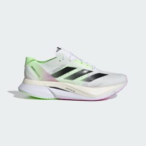 adidas Adizero Boston 12 Laufschuh Cloud White / Core Black / Green Spark (IG3321)