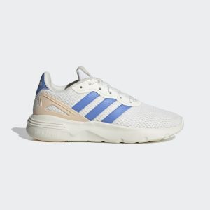 adidas Nebzed Cloudfoam Lifestyle Running Schuh Core White / Blue Fusion / Bliss Orange (HP7861)