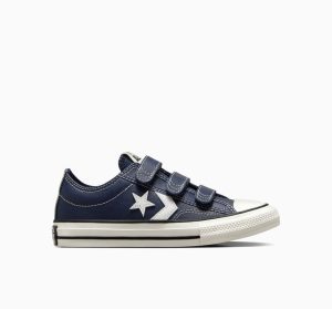 Converse Star Player 76 Easy On Leather Black Blue (A05537C)
