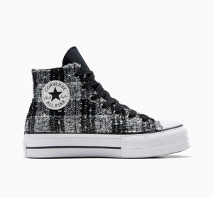 Converse Chuck Taylor All Star Lift Platform Faux Leather & Tartan  (A08780C)