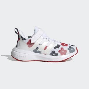 adidas Fortarun 2.0 Cloudfoam Sport Running Elastic Lace Top Strap Schuh Cloud White / Zero Metalic / Better Scarlet (GZ9754)