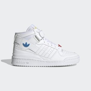 adidas Forum Mid Schuh Cloud White / Red / Bright Blue (GY9235)
