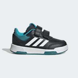 adidas Tensaur Hook and Loop Schuh Carbon / Cloud White / Arctic Fusion (ID2310)