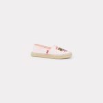 Kenzo Espadrilles ‚Kenzo Lucky Tiger‘ Brodées En Toile Femme Rose Clair – Taille 38 (FE52ES020F81)