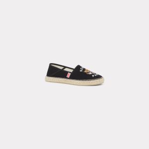 Kenzo Espadrilles Brodées ‚Kenzo Lucky Tiger‘ En Toile Homme Noir – Taille 41 (FE55ES020F81)