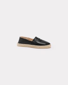 Kenzo Espadrilles ‚Kenzo Paris‘ En Cuir Homme Noir – Taille 43 (FE55ES031L73)