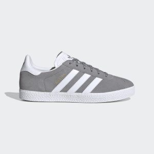 adidas Gazelle Schuh Grey Three / Cloud White / Gold Metallic (FW0716)
