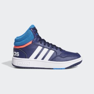adidas Hoops Mid Schuh Dark Blue / Blue Rush / Turbo (GW0400)