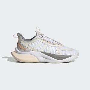 adidas Alphabounce+ Sustainable Bounce Lifestyle Laufschuh Cloud White / Zero Metalic / Grey Three (HP6147)