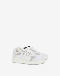 Moschino Sneakers Streetball Aus Mesh, Kalbsleder Und Spaltleder (POLMB15174G0IGW110A)
