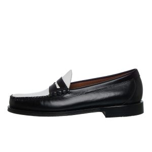 G.H. Bass & Co. Weejun Heritage Larson Moc Penny Black & White Lthr (BA11010H-001)