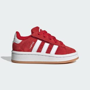 adidas Campus 00s Comfort Closure Elastic Lace Shoes Kids Better Scarlet / Cloud White / Better Scarlet (JI4336)
