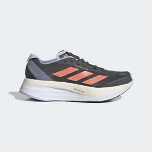 adidas Adizero Boston 11 Laufschuh Grey Six / Coral Fusion / Blue Dawn (HQ3698)