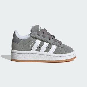 adidas Campus 00s Comfort Closure Elastic Lace Shoes Kids Grey Three / Cloud White / Gum (JI4334)