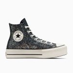 Converse Chuck Taylor All Star Lift Platform Glitter Blue Navy/ White (A09551C)