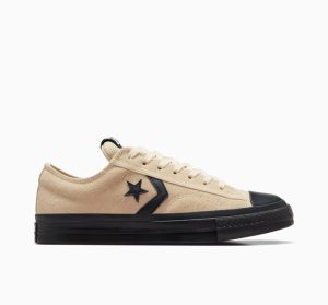 Converse Star Player 76 Suede + Leather Beige Beige/ Black (A11606C)