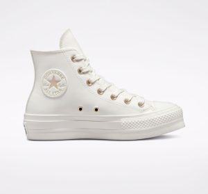 Converse Chuck Taylor All Star Lift Platform Mono White Vintage White/Egret/Gold (A03719C)