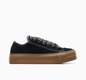 Converse Chuck Taylor All Star Lift Platform Suede Black, White Black/ Brown (A08306C)