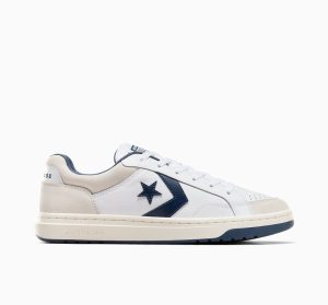 Converse Pro Blaze Classic Leather & Suede White Navy/ White (A10124C)