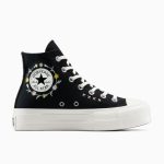Converse Chuck Taylor All Star Lift Floral Embroidery Black/Egret/Flamingo Fade (A15007C)