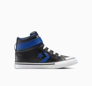 Converse Pro Blaze Strap Leather Easy On Black, White  (A13077C)