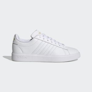 adidas Grand Court Cloudfoam Lifestyle Court Comfort Schuh Cloud White / Cloud White / Gold Metallic (GW9213)