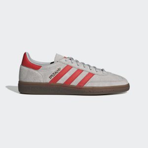adidas Handball Spezial Schuh Grey Two / Hi-Res Red / Gold Metallic (EF5747)