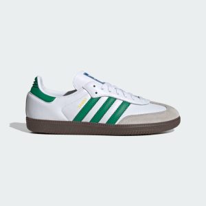 adidas Samba OG Schuh White / Green / Gum 5 (IG1024)